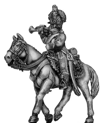 (100WFR157) Chasseurs a Cheval Trumpeter, tailed surtout coat