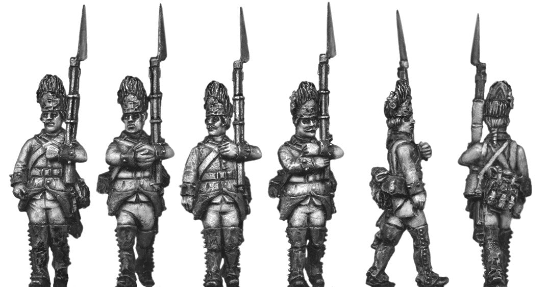 (100WFR508) Austrian Grenadier, bearskin, march attack