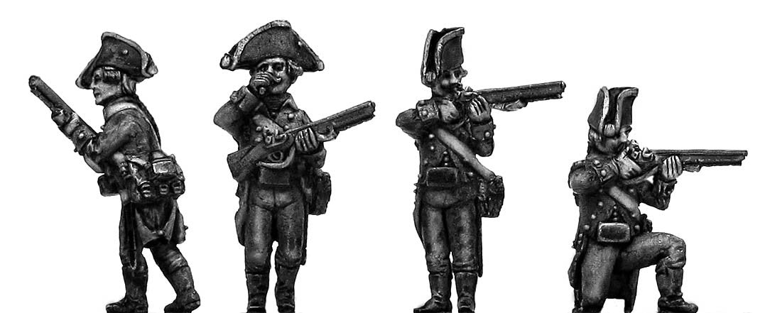 (100WFR361)  Russian jager riflemen, skirmishing