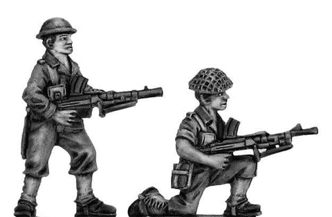 (100WWT065) Australian infantry attacking, helmet, Bren gun-set of 2