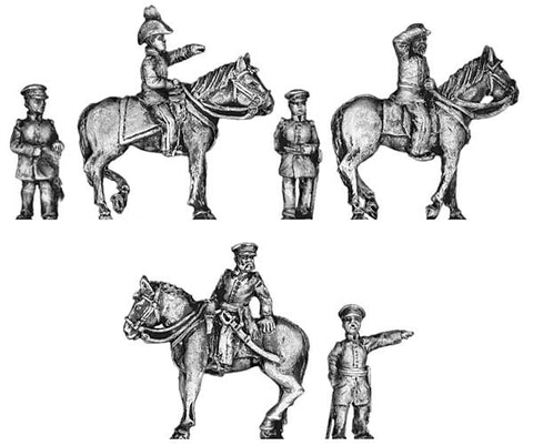 (300MAW25) US Staff Officer Set, 6 figures, 3 mounted
