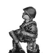 (300WWT88h) Jap.Inf. with Type 89 knee mortar, kneeling in helmet