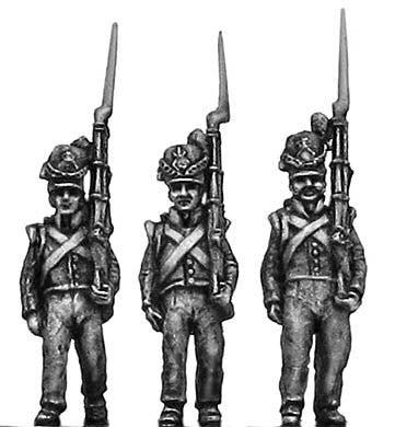 (AB-NED03)  Belgian Line Inf., flank co., marching